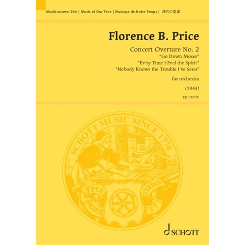 Concert Overture No. 2 for Orchestra Study Score by Florence Beatrice Price