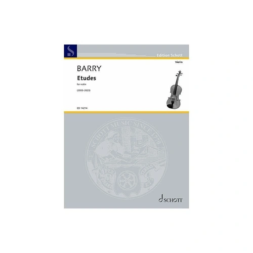 Etudes for Violin by Gerald Barry - Schott Music, Violin Solo, 32 Pages