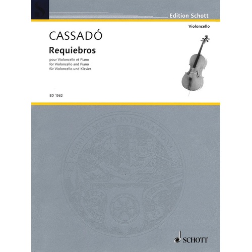 Cassado - Requiebros Cello/Piano (Softcover Book)