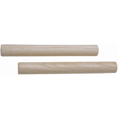 10 x MANO PERCUSSION - Wooden Round 8" Claves Educational, Pair, Natural Finish