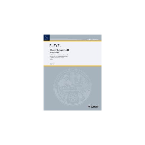 Pleyel String Quintet G Minor BEN 272 for Cello, 82 Pages, Published by Schott Music