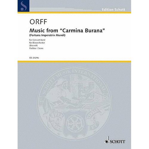 Music From Carmina Burana Wind Band Score Book