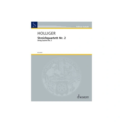 Holliger String Quartet No. 2 for Cello and Viola, 226 Pages, Schott Music