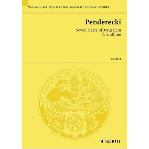 Penderecki - Seven Gates of Jerusalem - Symphony No. 7 Study Score, 160 Pages, Schott Music