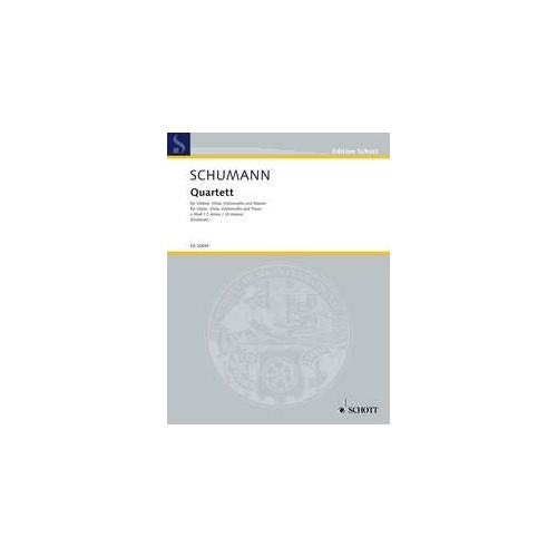 Schumann - Quartet C Minor for Piano, Violin, Viola, Cello - New Edition by Joachim Draheim, 140 Pages, Schott Music
