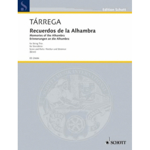 Recuerdos De La Alhambra String Trio Score/Parts Book