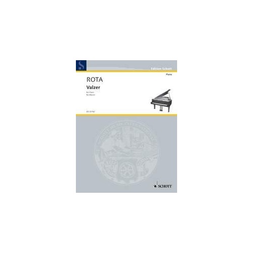 Nino Rota - Valzer for Piano, Piano Solo, 4 Pages, Published by Schott Music