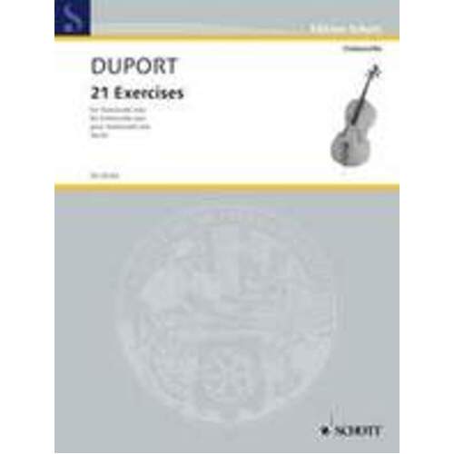 Duport - 21 Excercises For Cello (Softcover Book)