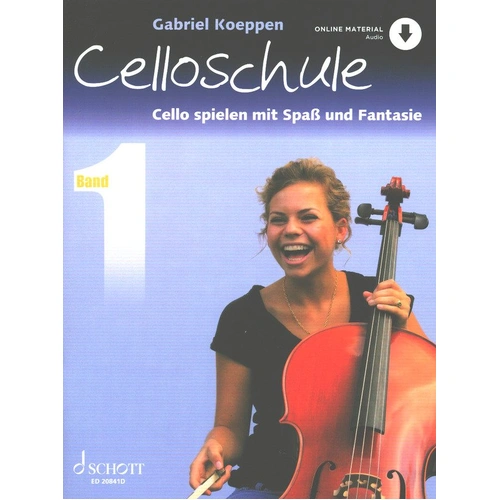 Koeppen - Celloschule Vol 1: Cello Spielen Spaß und Fantasie, 80 Pages, Schott Music, Includes CD, Suitable for Older Children and Adults
