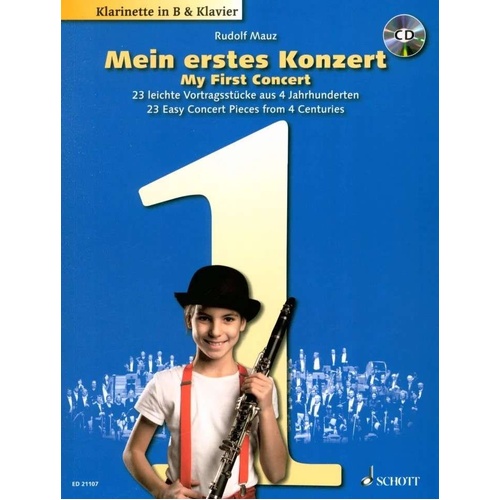 My First Concert Clarinet BK/CD - 23 Easy Pieces for Clarinet and Piano with Demo and Play-Along CD