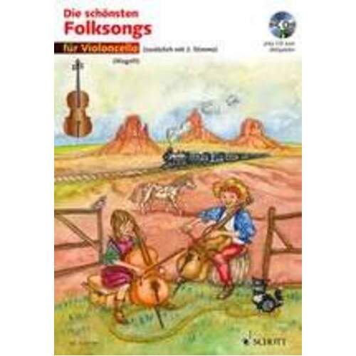 Most Beautiful Folk Songs For 1 Or 2 Cellos Book/C Book