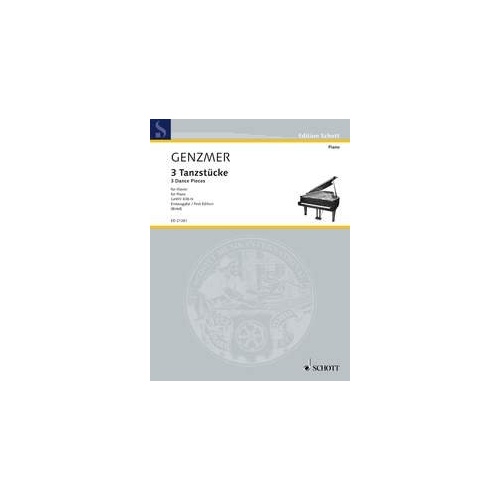 Genzmer - 3 Dance Pieces for Piano, Schott Music, 16 Pages