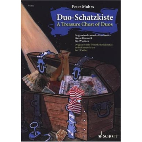 Treasure Chest of Duos for 2 Violins by Schott Music, 80 Pages, Violin Duet