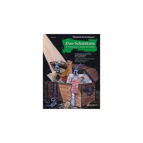 A Treasure Chest of Duos for 2 Treble Recorders by Schott Music, Recorder Duet, 68 Pages