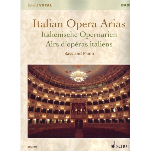 Italian Opera Arias for Bass - Schott Music, 124 Pages