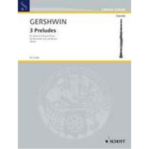 3 Preludes For Clarinet And Piano (Softcover Book)