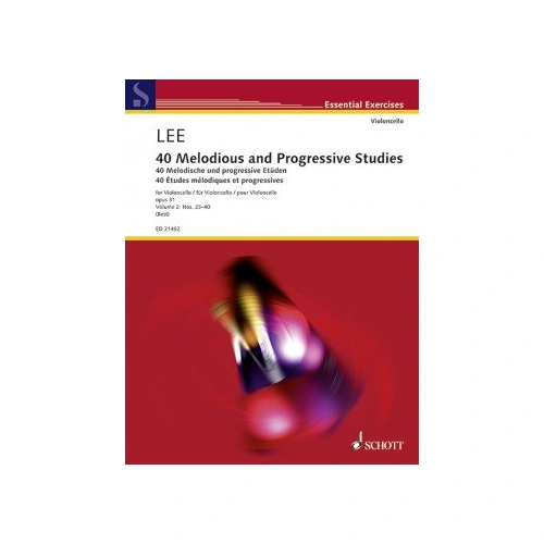 Lee - Studies Op. 31 Vol. 2 for Cello by Sebastian Lee, 56 pages, Schott Music, Essential Exercises series