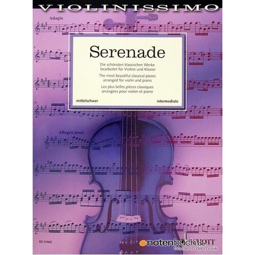Serenade For Violin And Piano Violinissimo (Softcover Book)