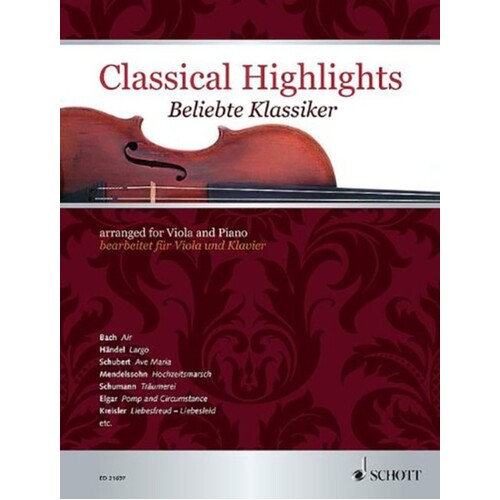 Classical Highlights Viola And Piano (Softcover Book)