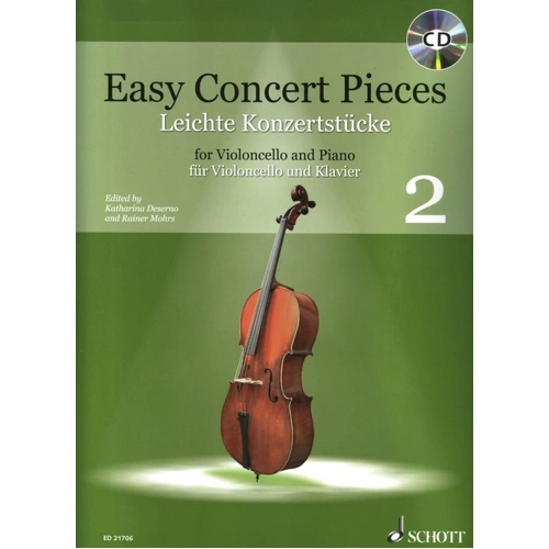 Easy Concert Pieces Vol. 2 for Cello/Piano by Schott Music, 60 pages