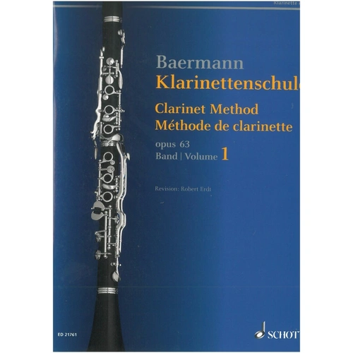 Clarinet Method Op. 63 Volume 1 by Carl Baermann, 76 Pages, Schott Music