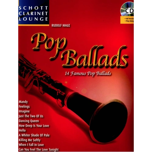 Pop Ballads for Clarinet with CD - 14 Arrangements by Rudolf Mauz