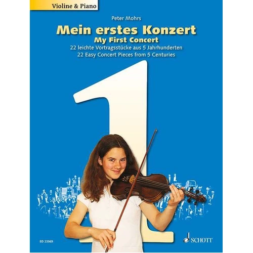 My First Concert Violin & Piano by Schott Music, 76 Pages, 22 Easy Pieces for Lessons and Recitals, Features Popular Music Across Eras