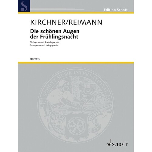 Reimann - Die Schonen Augen Der Frohlingsnacht Score/Parts Book