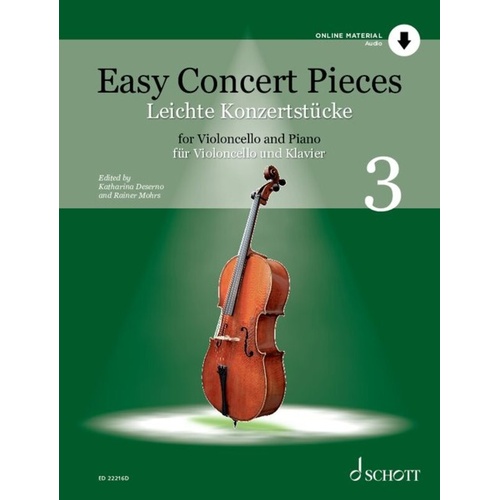 Easy Concert Pieces Vol 3 for Cello and Piano