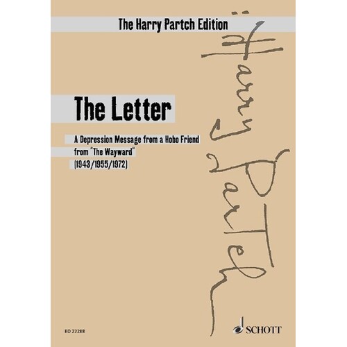 Partch - The Letter Voice/Ensemble Study Score Book