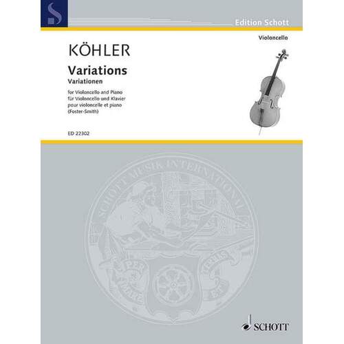 Koehler - Variations Cello/Piano (Softcover Book)
