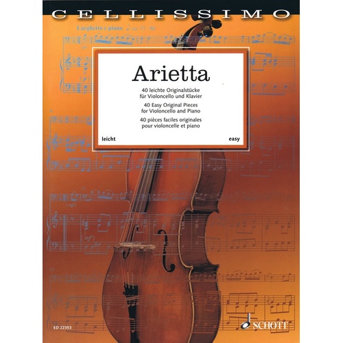 Arietta 40 Easy Original Pieces Cello/Piano (Softcover Book)