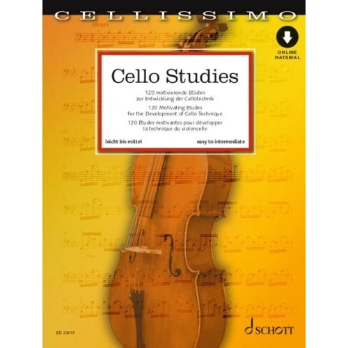 Cello Studies: 120 Motivating Etudes - Cellissimo BK/OLA by Schott Music, 128 Pages