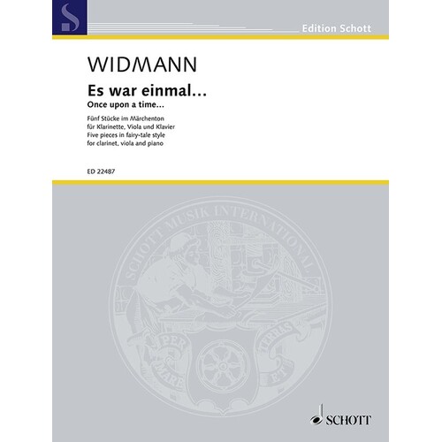 Widmann - Once Upon A Time Clarinet/Viola/Piano (Music Score/Parts) Book