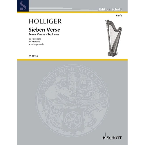 Holliger - Seven Verses for Harp Solo, Schott Music, 12 Pages