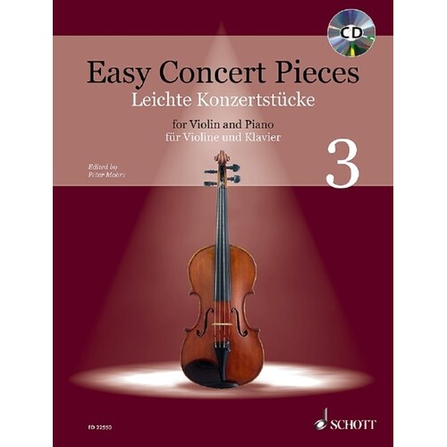Easy Concert Pieces Vol 3 For Violin/Piano Softcover Book/CD