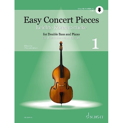 Easy Concert Pieces Vol 1 For Double Bass/Piano Bk/Ola Sftcvr/Online Audio (Double Bass)