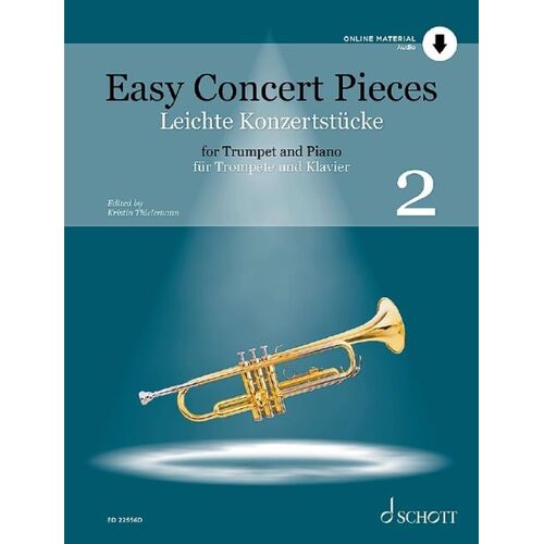 Easy Concert Pieces Vol 2 For Trumpet/Piano Bk/Ola Sftcvr/Online Audio (Trumpet)
