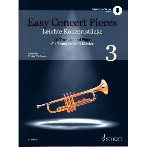 Easy Concert Pieces Vol 3 for Trumpet and Piano with CD by Schott Music
