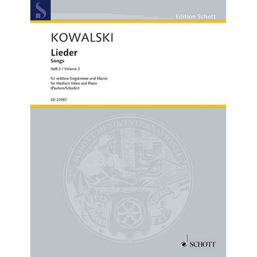 Kowalski - Songs Vol 2 Medium Voice/Piano (Softcover Book)