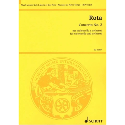 Rota - Concerto No 2 for Cello/Orchestra Study Score