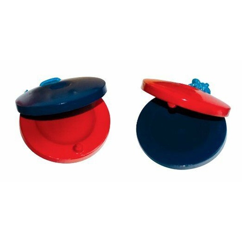 CPK PERCUSSION - Red & Blue Wooden Castanets, Educational, Pair, Fun, Kids