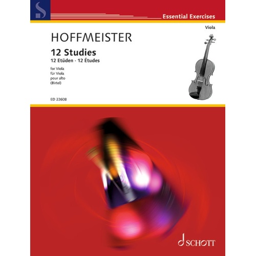 Hoffmeister - 12 Studies For Viola Softcover Book (Viola)