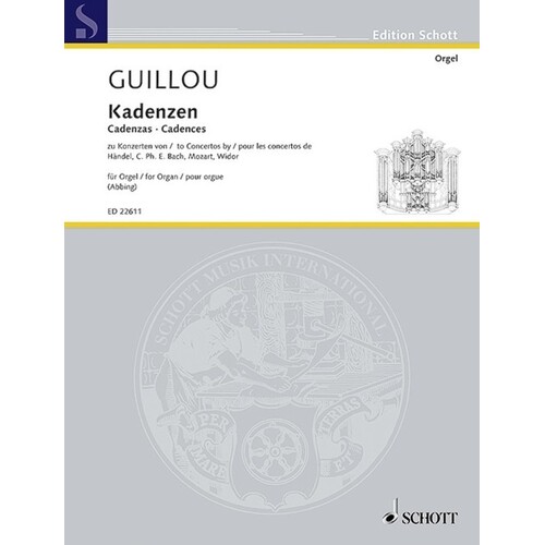 Guillou - Cadenzas To Concertos For Organ (Softcover Book)