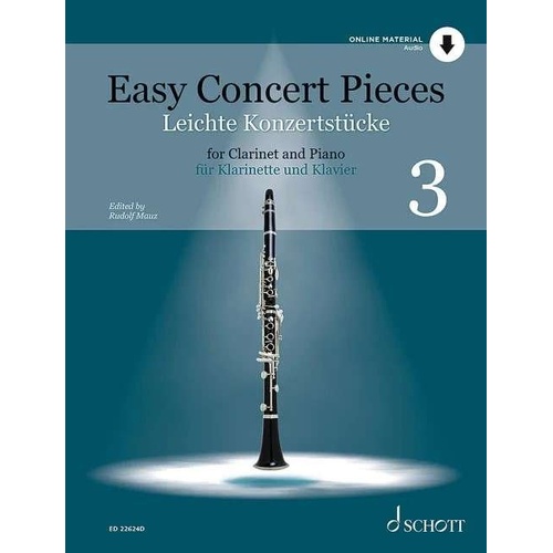 Easy Concert Pieces Vol 3 for Clarinet and Piano with CD