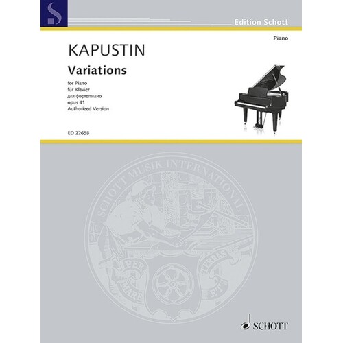 Kapustin - Variations Op 41 Piano (Softcover Book)