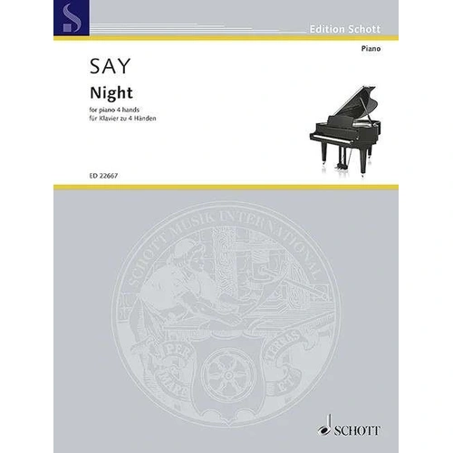 Fazil Say - Night Op 68 for Piano Duet, Schott Music, 36 Pages
