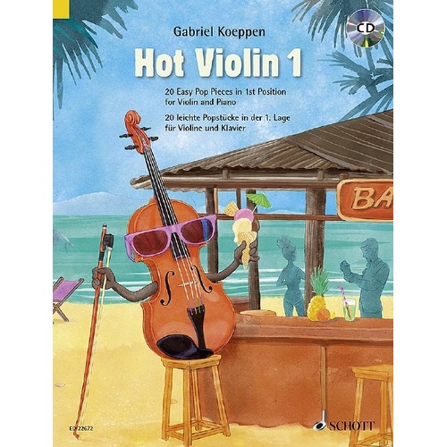 Koeppen Hot Violin 1 BK/CD - Violin Lesson Book with Blues, Jazz, Rock & Pop Pieces, 52 Pages, Schott Music