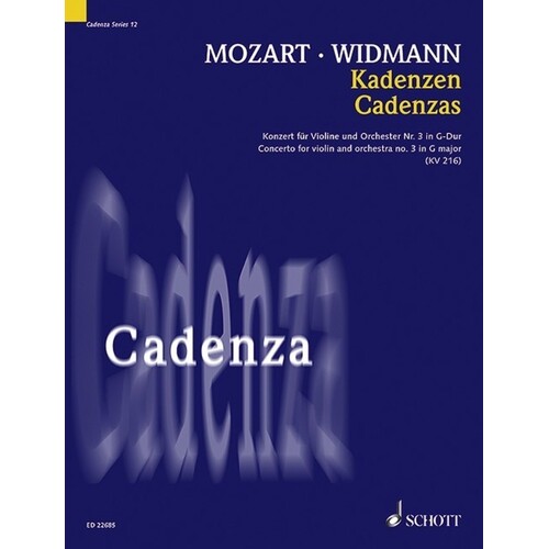 Mozart/Widmann Cadenzas K 216 Violin (Softcover Book)