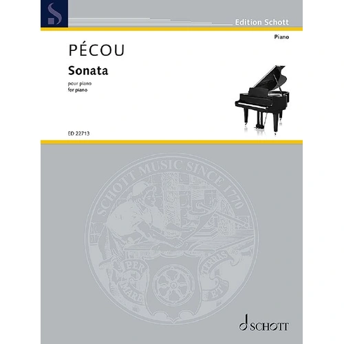 Pecou - Sonata for Piano, Piano Solo, 24 Pages, Published by Schott Music